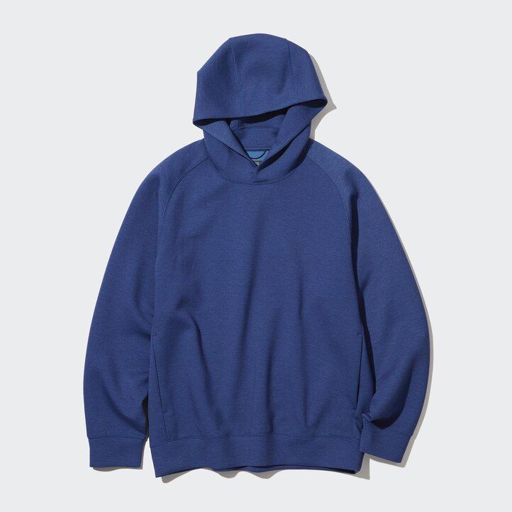 pánská šedá strečová mikina s kapucí uniqlo dry sweat