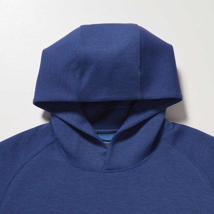 pánská šedá strečová mikina s kapucí uniqlo dry sweat