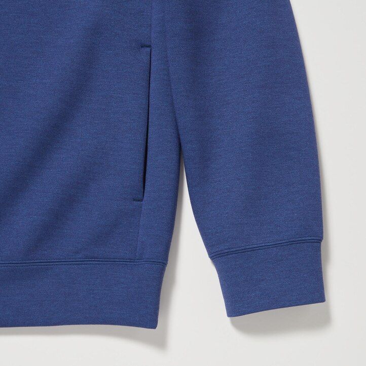 pánská šedá strečová mikina s kapucí uniqlo dry sweat