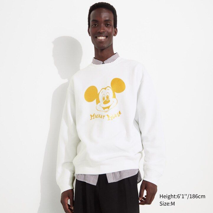 pánská mikina s kapucí uniqlo mickey shines ut graphic