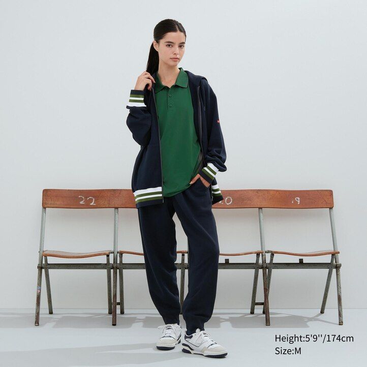 pánská mikina s kapucí uniqlo sweat na zip bílá