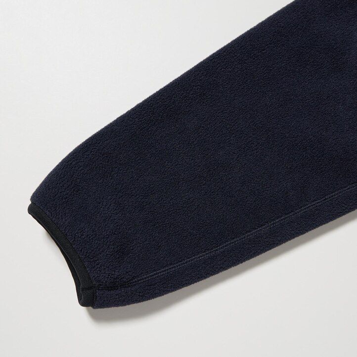 pánská mikina s kapucí uniqlo fleece na knoflíky