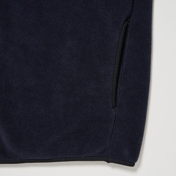 pánská mikina s kapucí uniqlo fleece na knoflíky
