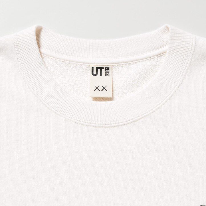 pánská mikina s kapucí uniqlo kaws ut graphic bílá
