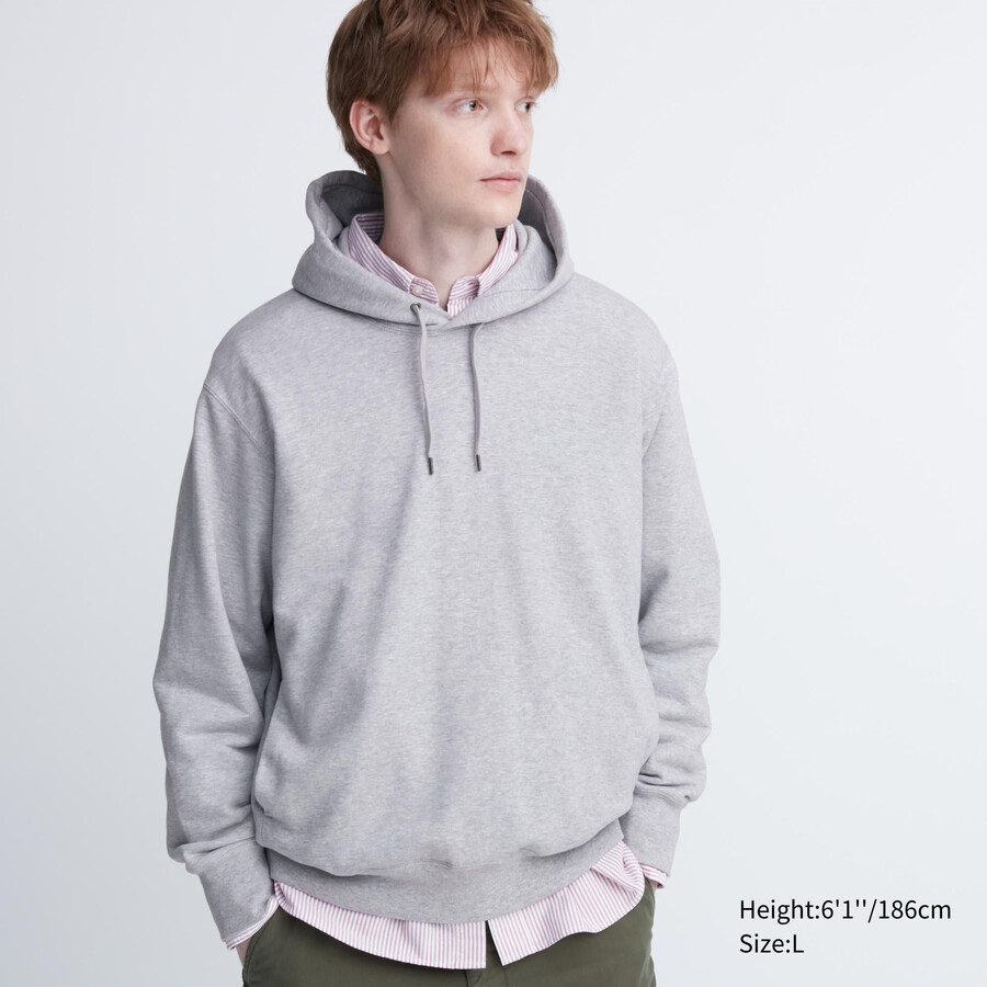 pánská mikina s kapucí uniqlo šedá