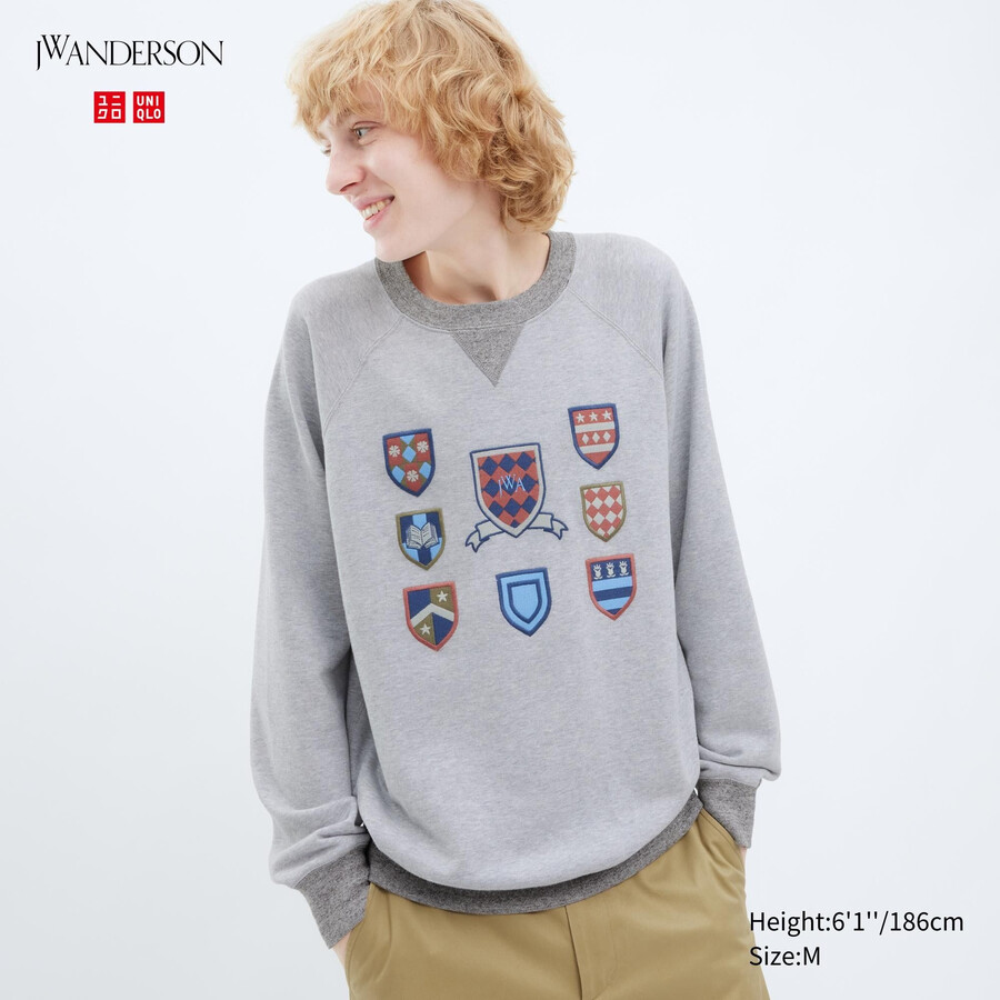 pánská mikina uniqlo college s kapucí šedá