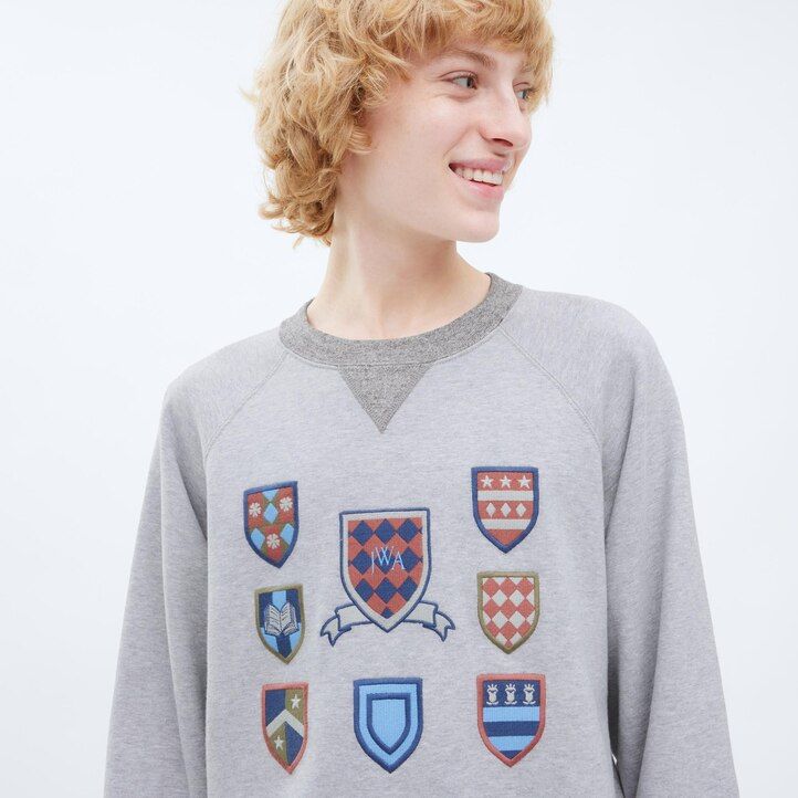 pánská mikina uniqlo college s kapucí šedá