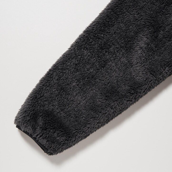 bílé nadýchané fleecové pánské bundy na zip uniqlo