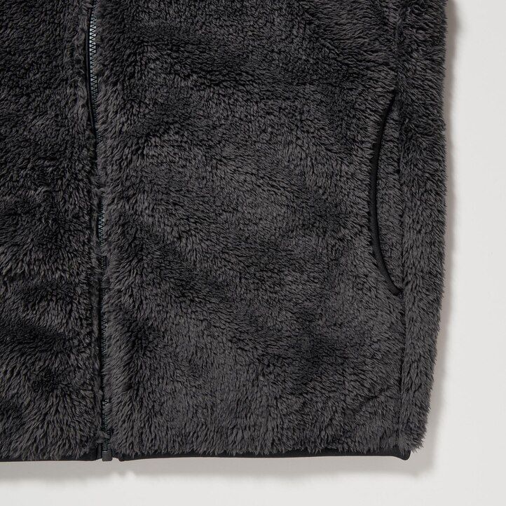 bílé nadýchané fleecové pánské bundy na zip uniqlo