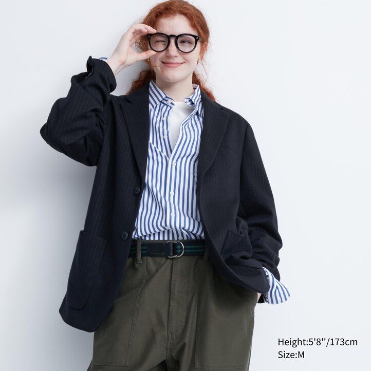 pánské tmavě hnědé vzorované bundy uniqlo comfort