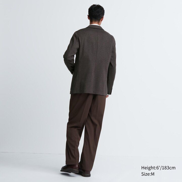 pánské tmavě hnědé vzorované bundy uniqlo comfort