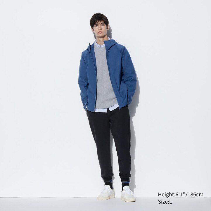 Černé pánské bundy uniqlo blocktech 3d cut s dopravou zdarma