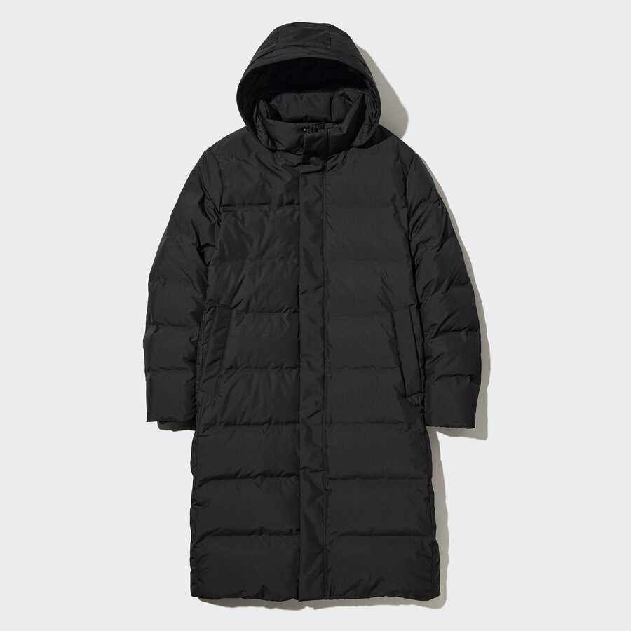 Černé pánské bezešvé péřové bundy uniqlo
