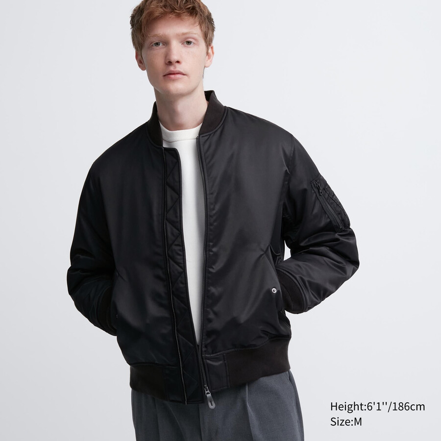Černé pánské bundy uniqlo ma 1 blouson