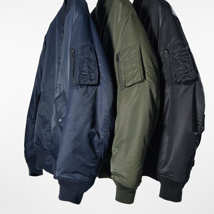 Černé pánské bundy uniqlo ma 1 blouson