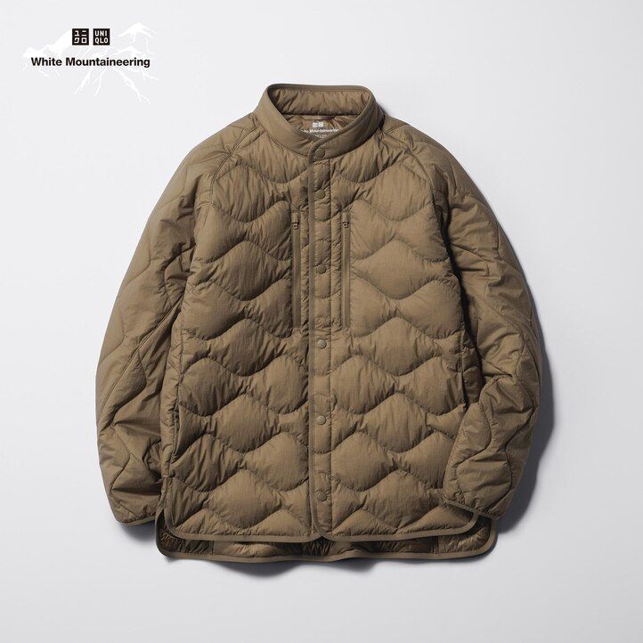 Černé pánské péřové bundy uniqlo z recyklovaného hybridu