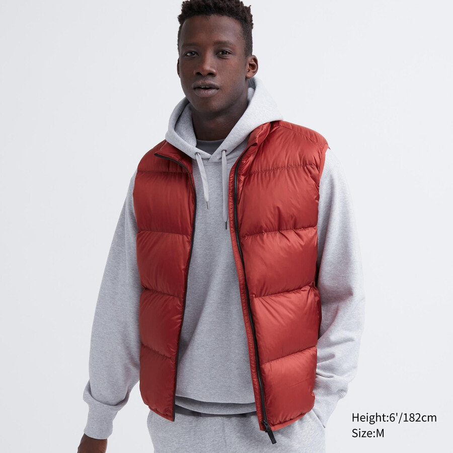 pánské ultralehké péřové bundy uniqlo červené