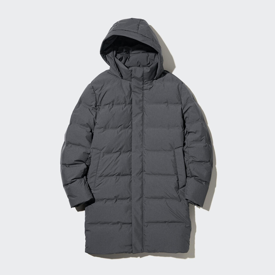 pánské bezešvé péřové bundy uniqlo šedé