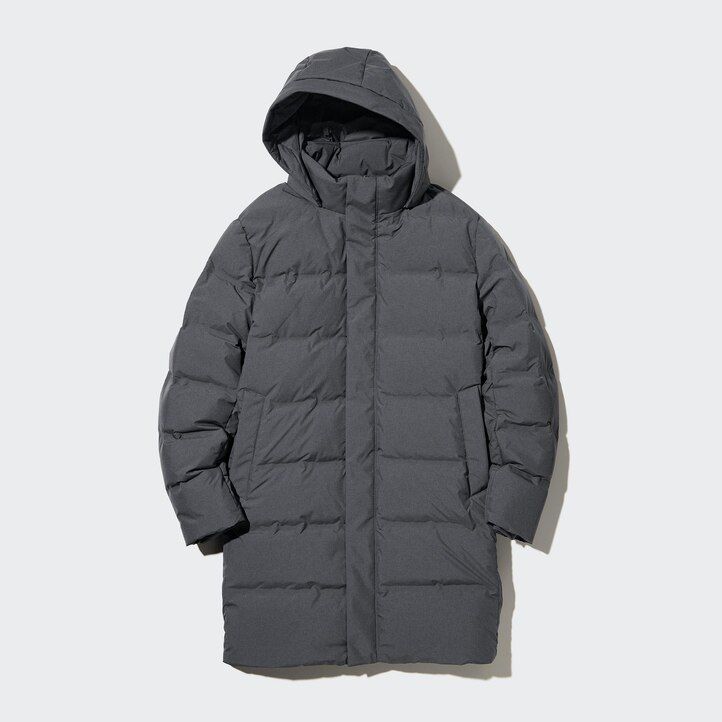 pánské bezešvé péřové bundy uniqlo šedé