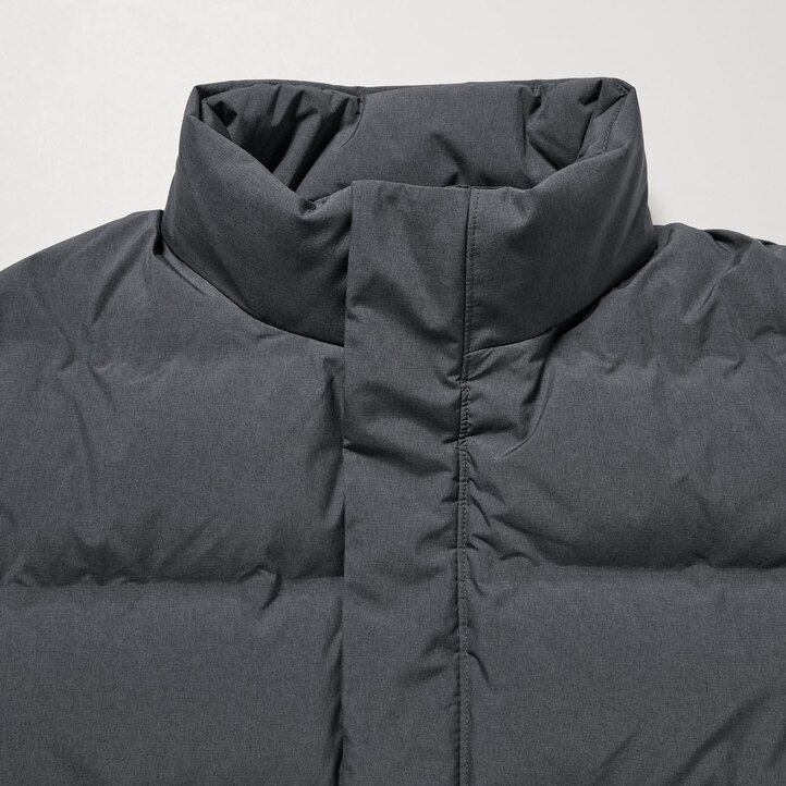 pánské bezešvé péřové bundy uniqlo šedé