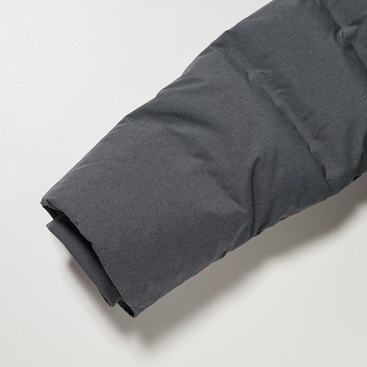 pánské bezešvé péřové bundy uniqlo šedé