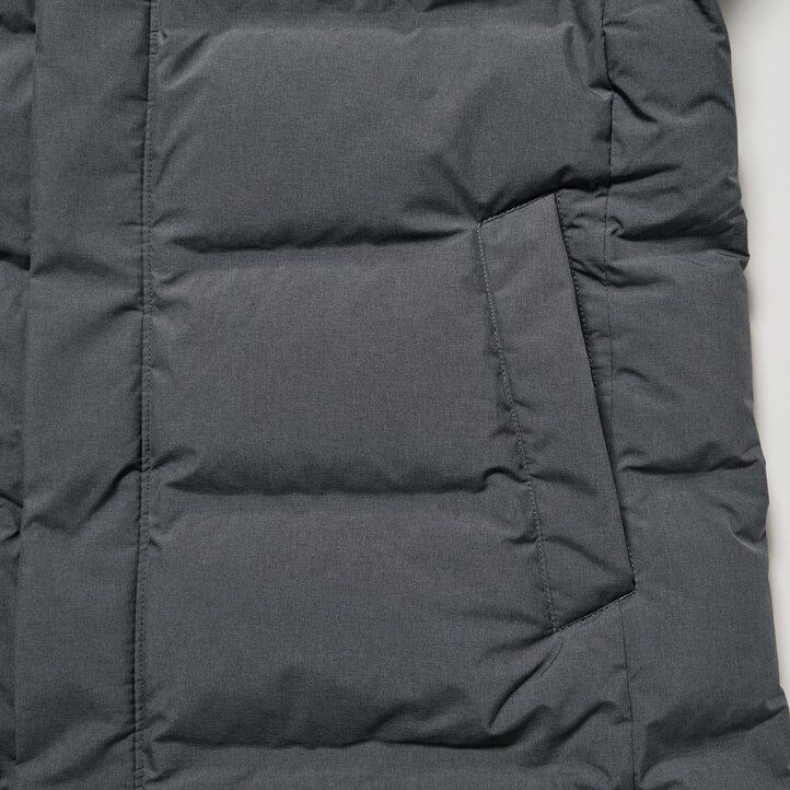 pánské bezešvé péřové bundy uniqlo šedé