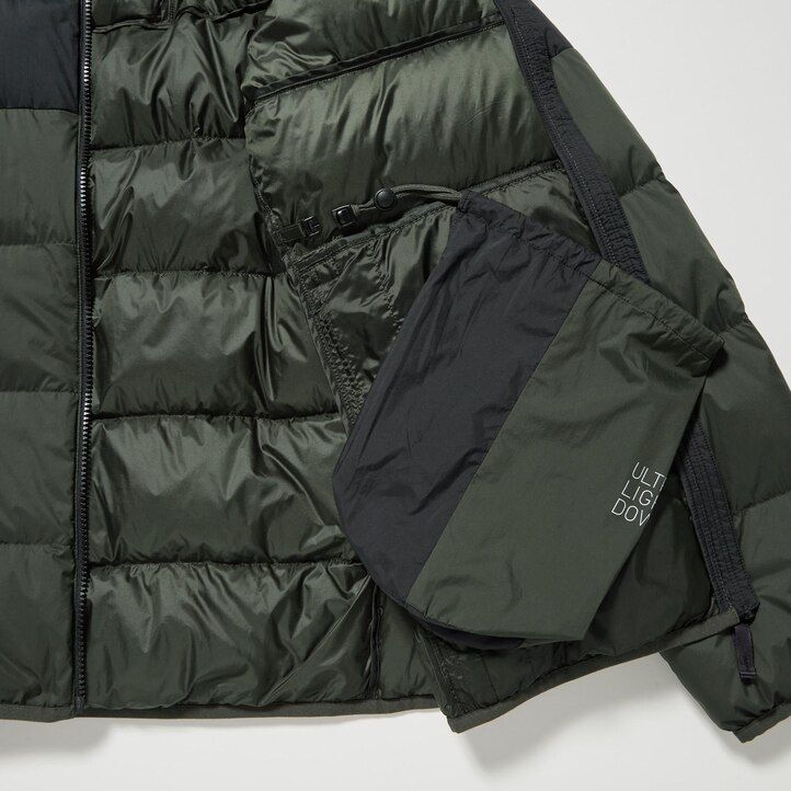 pánské ultralehké péřové bundy uniqlo s 3d střihem modré