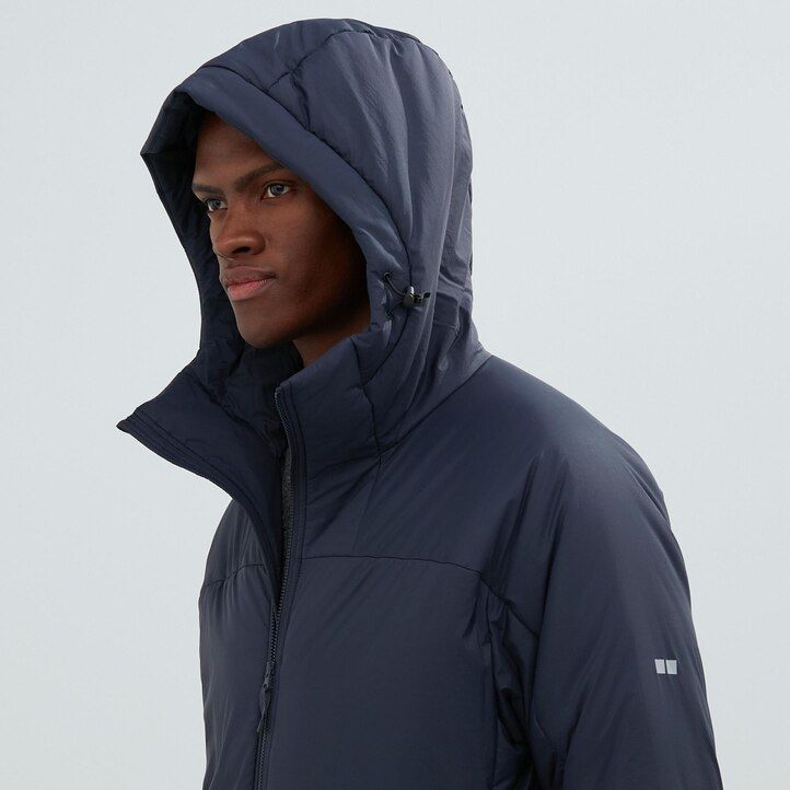 Černé pánské lehké zateplené prošívané bundy uniqlo
