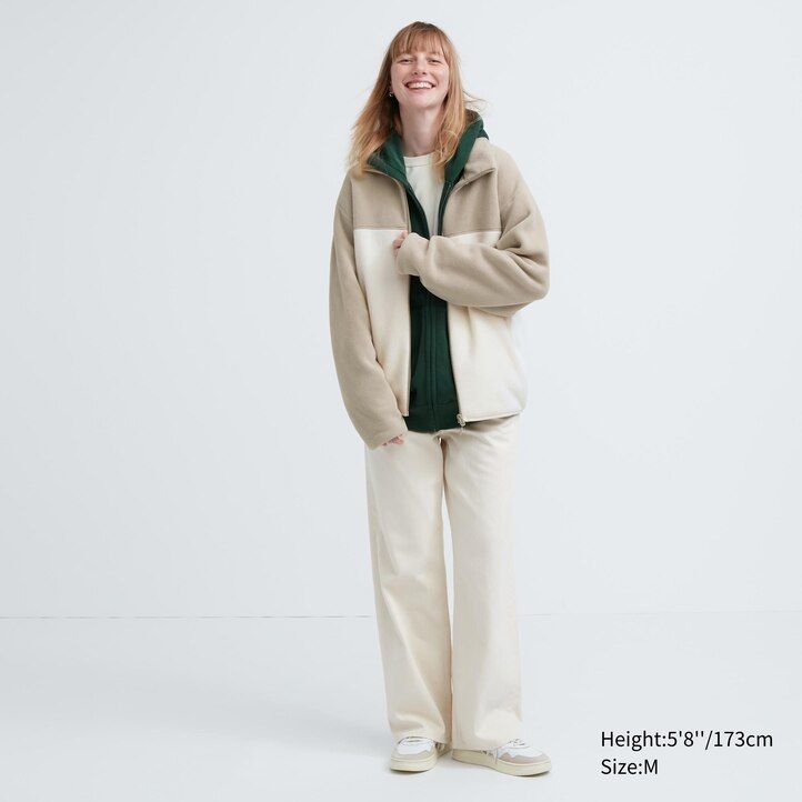 pánské fleecové bundy na zip uniqlo šedé