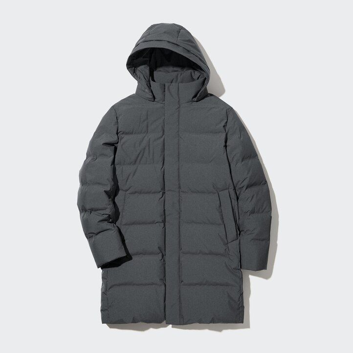 pánské bezešvé péřové bundy uniqlo olivové barvy