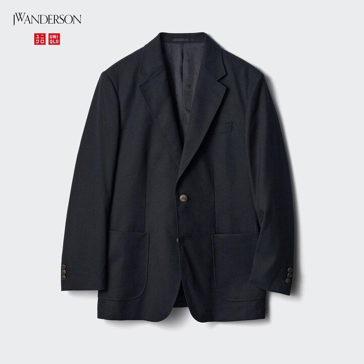 pánské tmavě modré bundy uniqlo tailored