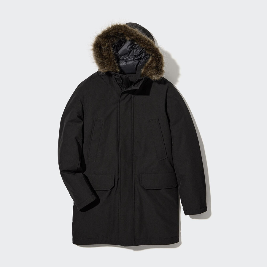 pánské ultra zahřívací hybridní péřové bundy uniqlo černé