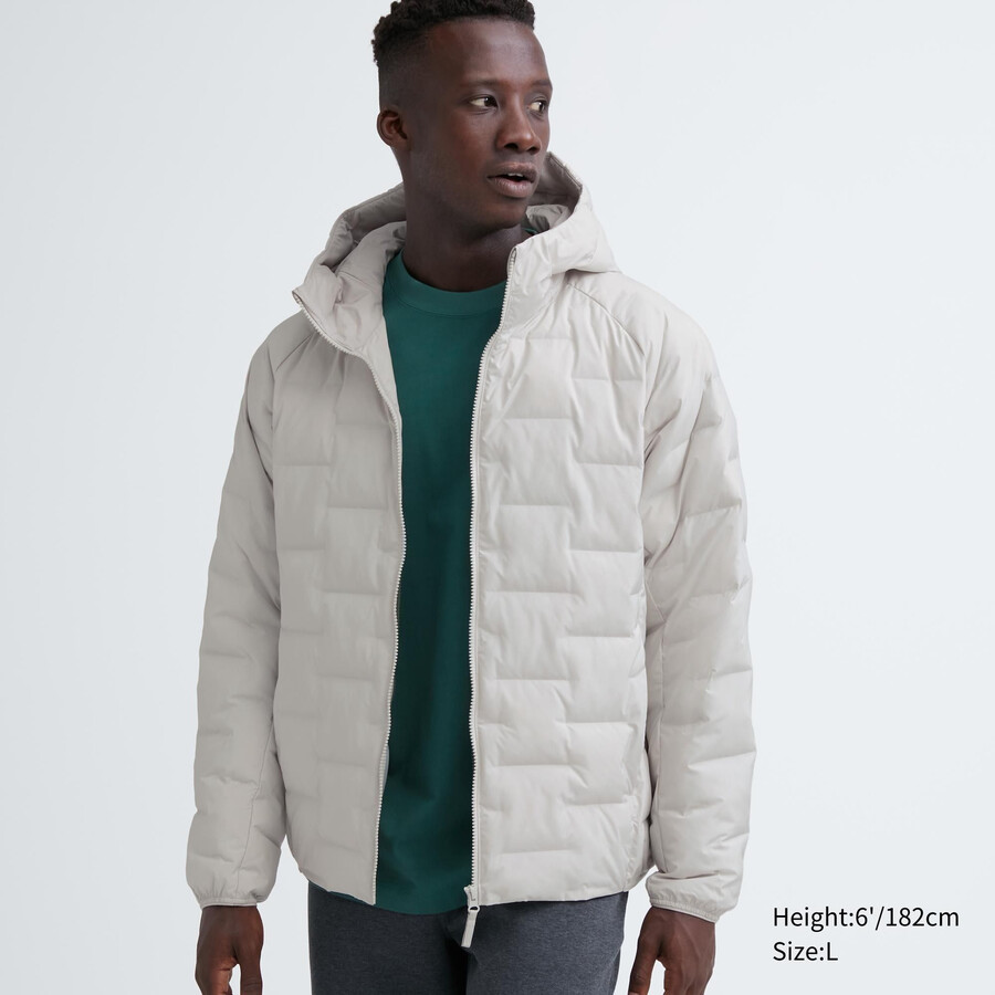 bílé pánské zateplené prošívané bundy uniqlo