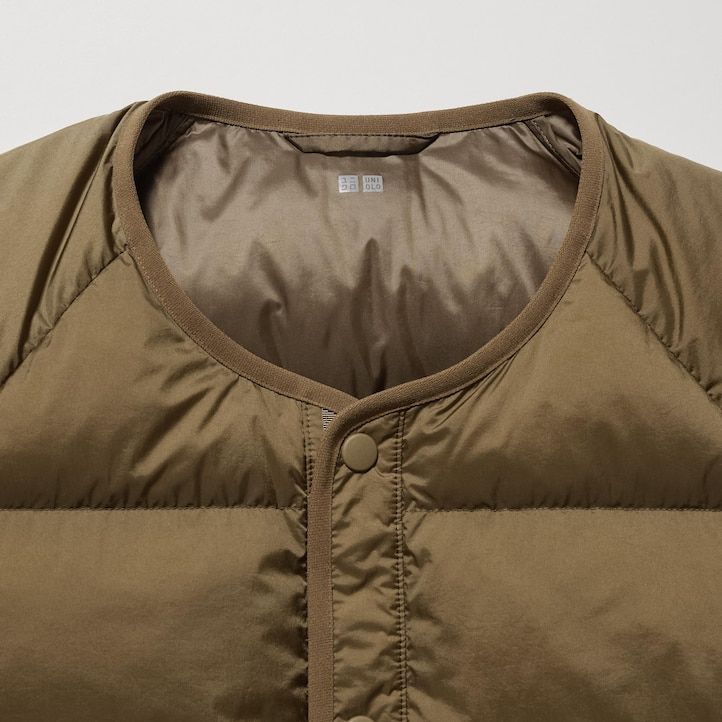 pánské šedé péřové bundy uniqlo ze 100 recyklovaného materiálu