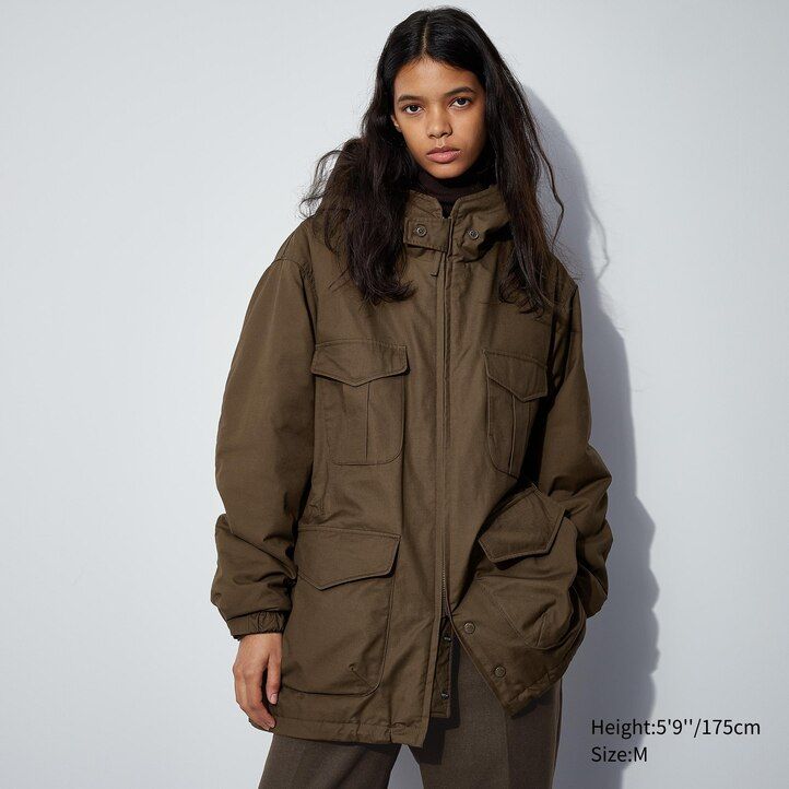 pánské zateplené bundy uniqlo heattech warm padded utility v černé barvě