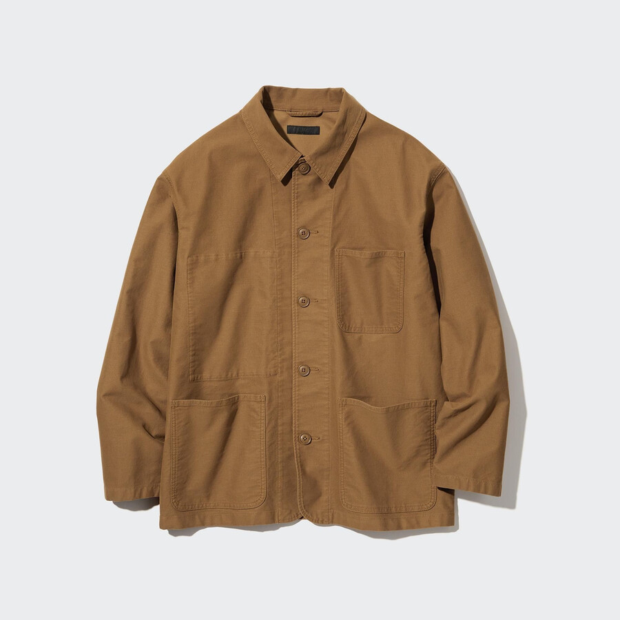 hnědé pánské bundy uniqlo utility