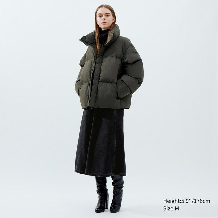 pánské bundy uniqlo padded volume béžové