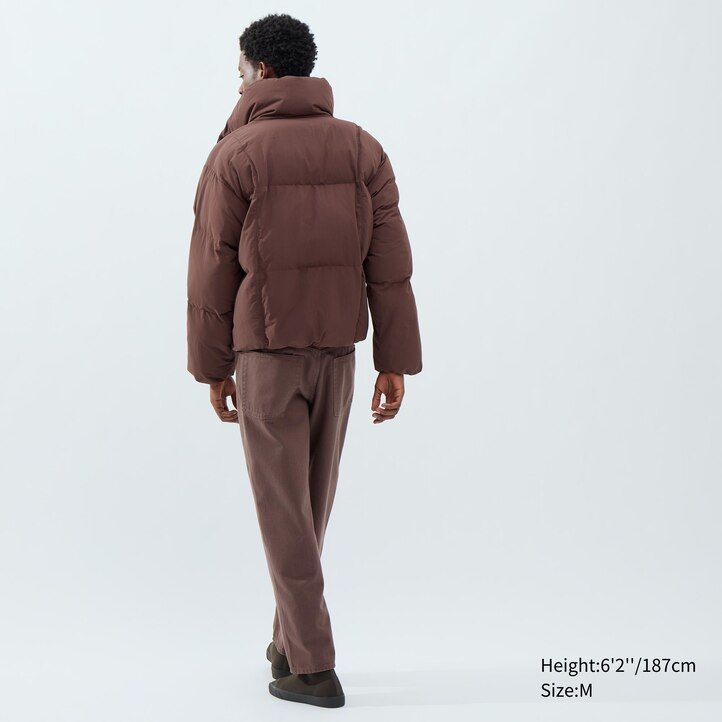pánské bundy uniqlo padded volume béžové