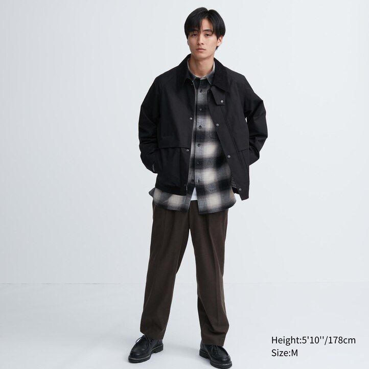 pánské černé bundy uniqlo utility blouson