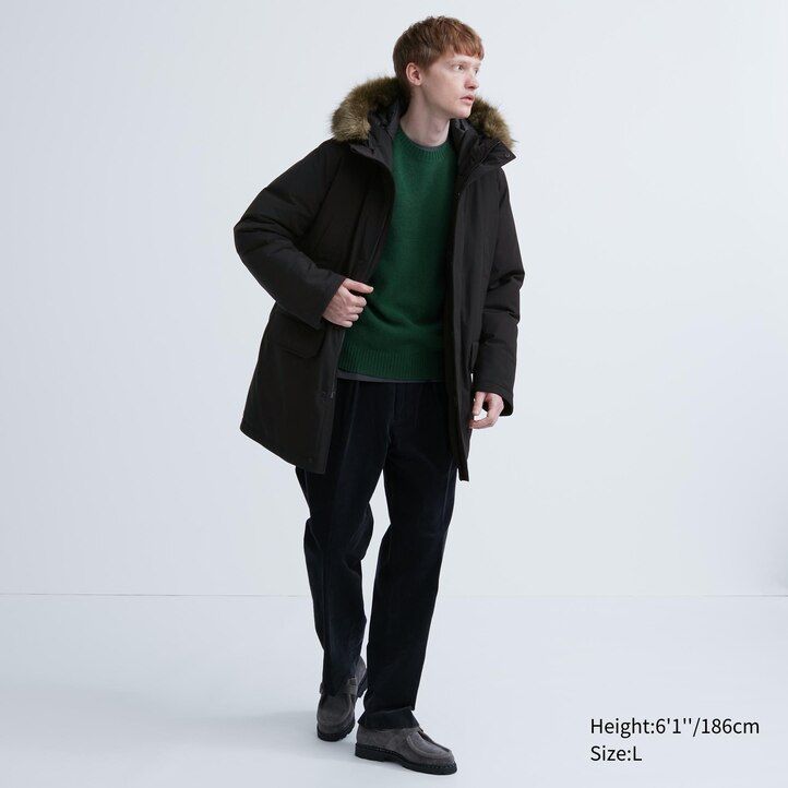pánské ultra zahřívací hybridní péřové bundy uniqlo černé