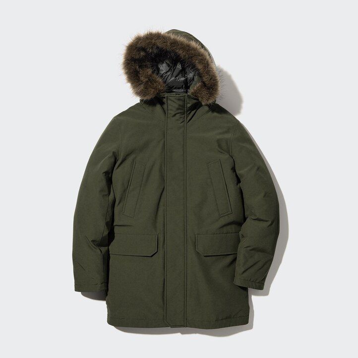 pánské ultra zahřívací hybridní péřové bundy uniqlo černé