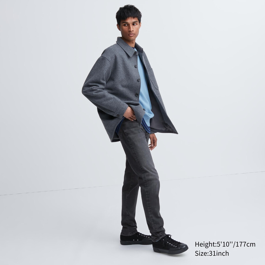 pánské džíny uniqlo ultra stretch skinny fit šedé barvy