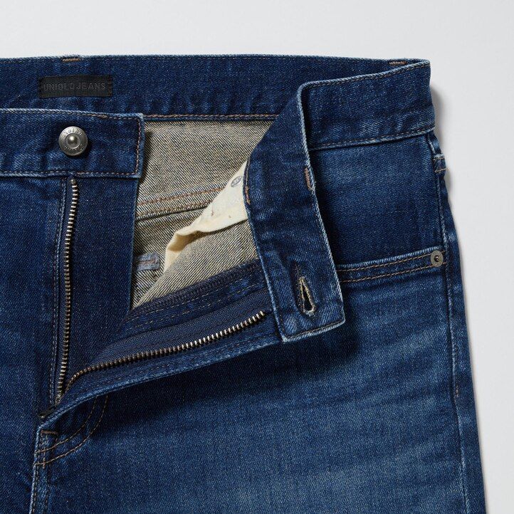 modré pánské džíny uniqlo slim fit