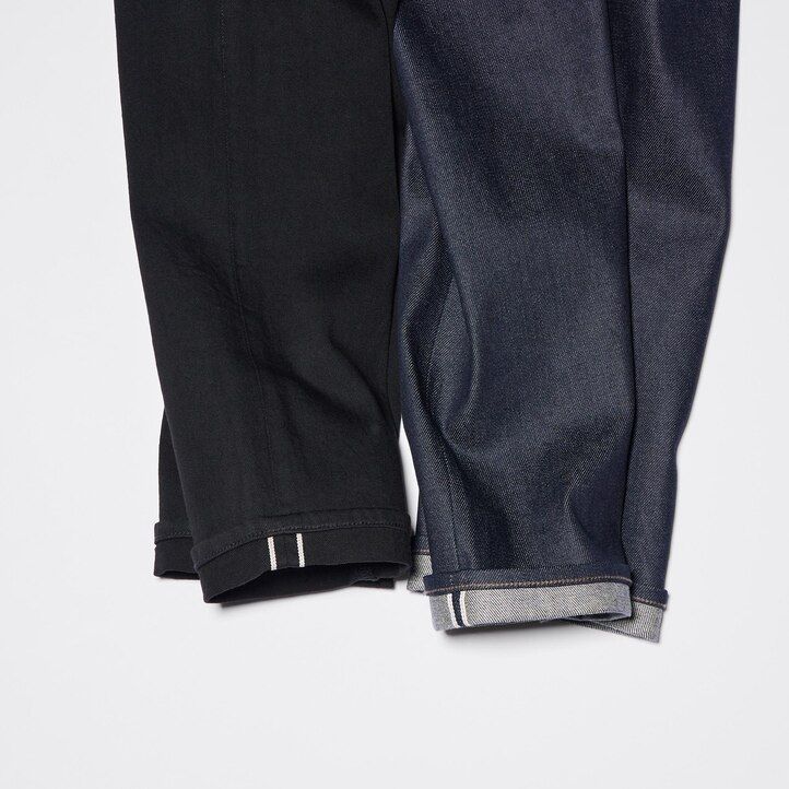 pánské džíny uniqlo selvedge stretch slim fit černé