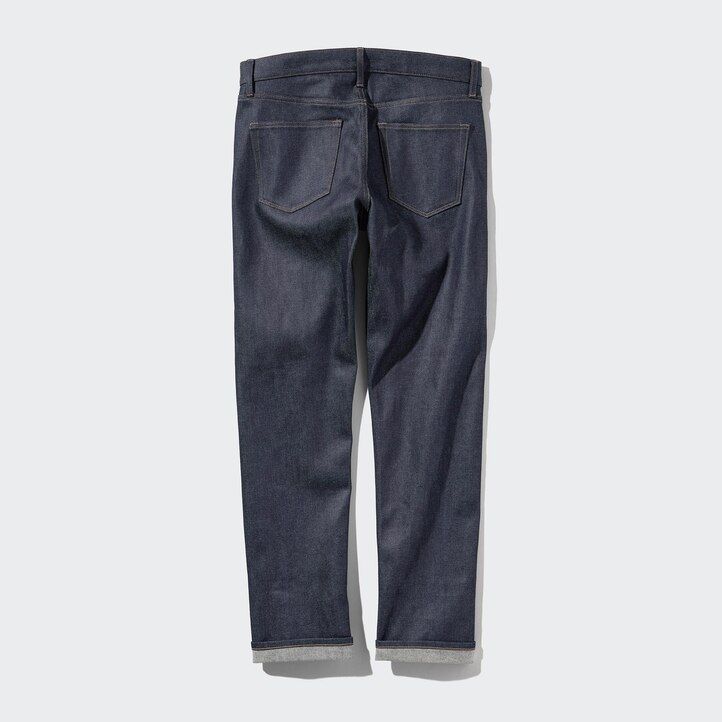 pánské džíny uniqlo selvedge stretch slim fit černé