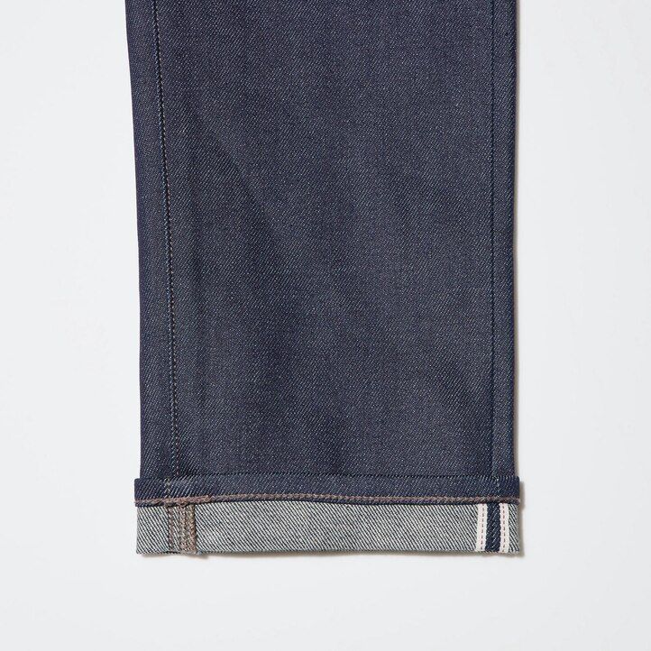 pánské džíny uniqlo selvedge stretch slim fit černé