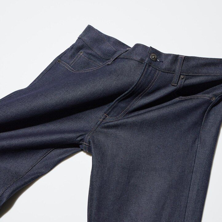 pánské džíny uniqlo selvedge stretch slim fit černé