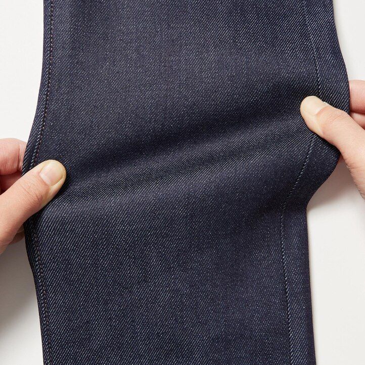 pánské džíny uniqlo selvedge stretch slim fit v tmavě modré barvě