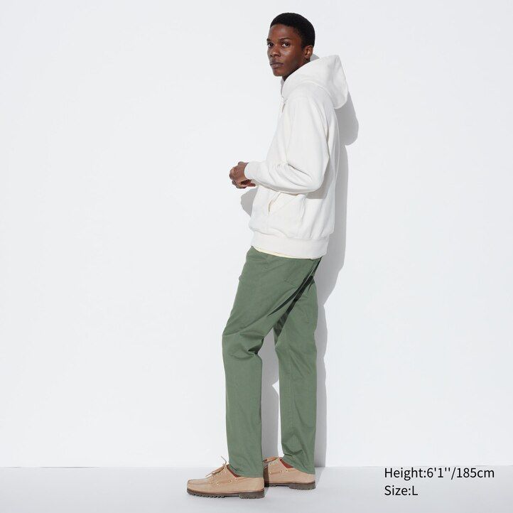 pánské džíny uniqlo ultra stretch skinny fit v olivové barvě