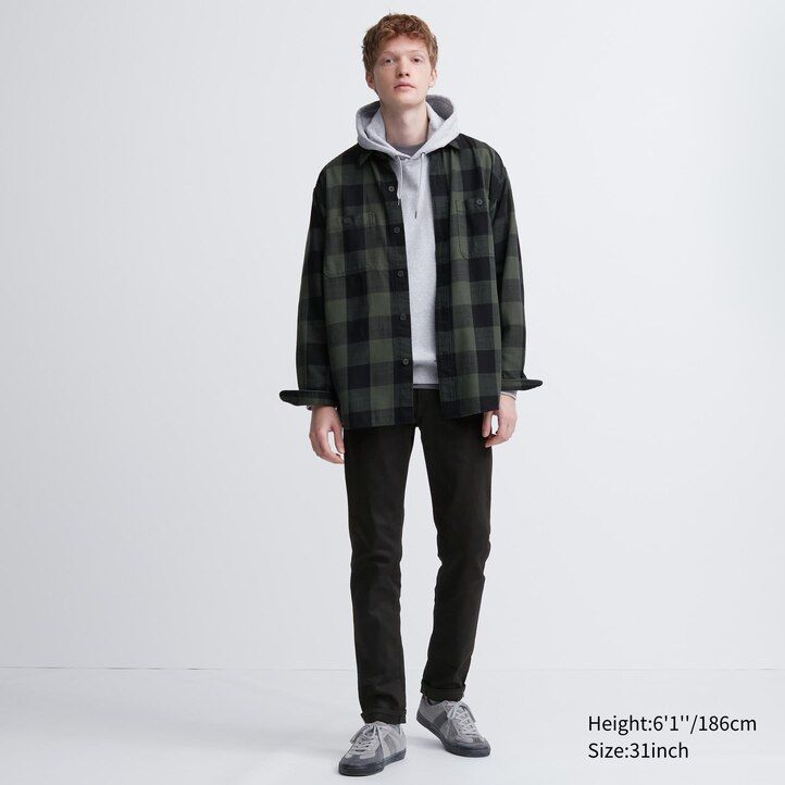 pánské džíny uniqlo selvedge stretch slim fit černé